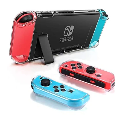 Imagen de FANPL Funda Transparente acoplable para Nintendo Switch, Protectora Switch y Joy con,