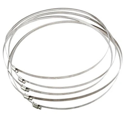 Imagen de Abrazadera de manguera acero inoxidable 400 mm para ventilador conducto, ajustable conductos en línea