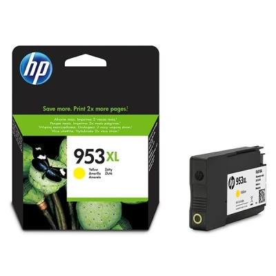 Imagen de HP 953XL F6U18AE, Amarillo, Cartucho de tinta Alta Capacidad Original, compatible con impresoras inyección OfficeJet Pro 7720, 7730, 7740, Series 8000