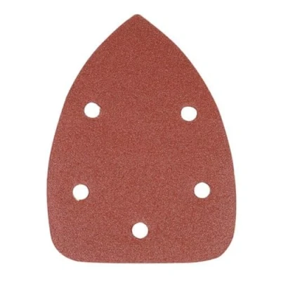 Imagen de Silverline Tools 598542 Hojas de Lija Triangulares Autoadherentes, 140 mm Altura, Grano 120, Caja 10