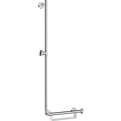 Imagen de Hansgrohe 26403400 Unica Comfort Barra de Ducha 110 cm con asidero, Blanco/Cromo