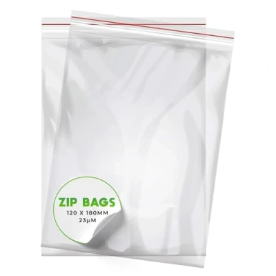 Imagen de Set de Bolsas con Cierre Zip V1 Trade 100 Piezas x 200 mm Resistentes a Presión Reutilizables para Mejor Organización Plástico