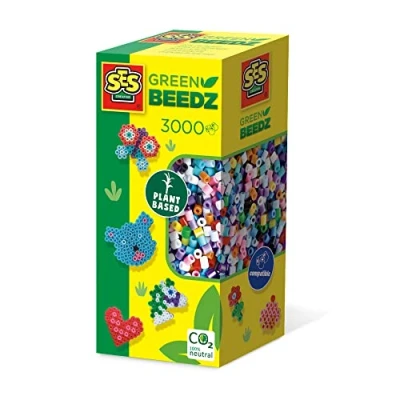 Imagen de SES Creative Green Beedz Mezcla de 3000 Cuentas Planchar, Multicolor, Talla única (06404)