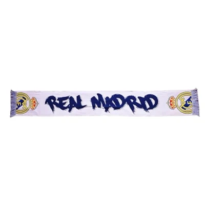 Imagen de Real Madrid Bufanda Telar Nº32 Con Licencia Oficial Blanco 140cm x 20cm