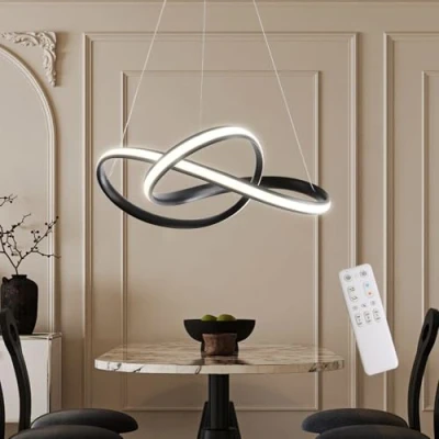 Imagen de MOUNM Lámpara Colgante LED Moderna Regulable 3000K 6000K 30W Lampara Techo Lamparas de Salon Con Control Remoto Brillo Ajustable