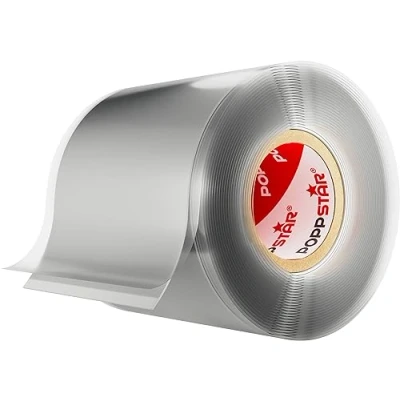 Imagen de POPPSTAR cinta de silicona autofusión, 1 x 3 m, ideal como reparación, aislante y sellado (estanca, hermetica), 50mm ancho, color gris