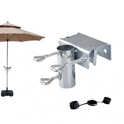 Imagen de Dxmcgttbd Abrazadera para Sombrilla,Soporte Sombrilla de Balcón,Soporte Balcon,Ajustable,para barandilla balcón, Playa, Patio,Mesa