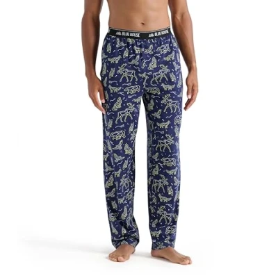 Imagen de Little Blue House Jersey Pants Pyjama Bottoms Parte Inferior de Pijama, Constelaciones Animales, S para Hombre