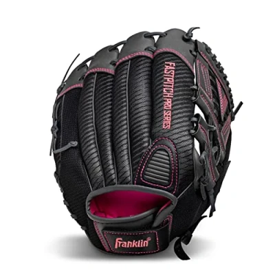 Imagen de Franklin Sports Fastpitch Softball Glove 22440 Fast Pitch Pro Guantes de softbol, Color Rosa, 13&quot;