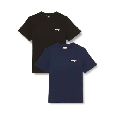 Imagen de Wrangler 2 Pack Sign Off tee Camiseta, La Verdadera Armada, 3XL para Hombre