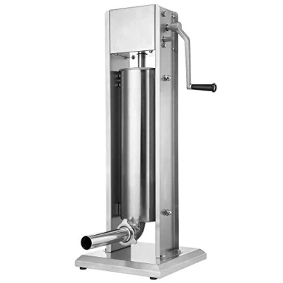 Imagen de Zelsius Máquina Embutidora Profesional de Salchichas I Acero Inoxidable Manual Cuatro Tubos Llenado Diferentes con Caja Cambios 2 Velocidades Válvula Ventilación