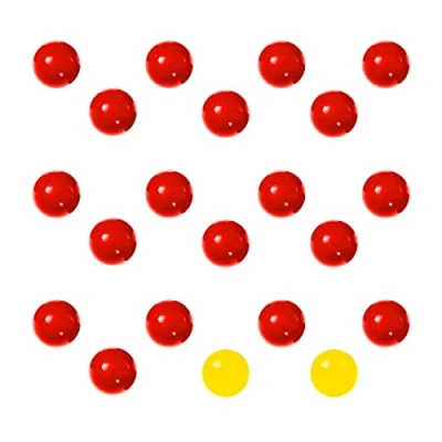 Imagen de Jagowa 21 bolas de repuesto juego mármol plástico compatible con hipopótamos hambrientos, 19 rojas y 2 amarillas (21 piezas)