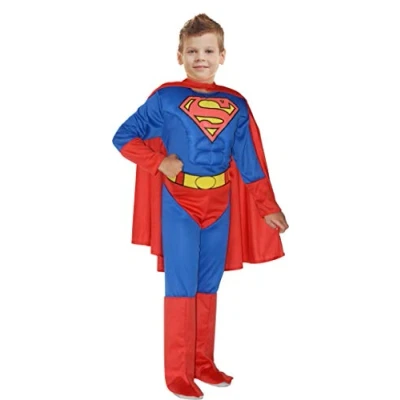 Imagen de Ciao Superman Disfraz niño Original DC Comics (Talla 10 12 años) con músculos Acolchados, Dibujo Animado, Color Azul/Rojo, (11699.10 12)