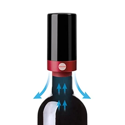 Imagen de MACOM Sellador de vino Just Kitchen 953 Fermo, automático para botellas vino, ideal también aceite y zumos frutas, funciona con 2 pilas AAA no incluidas