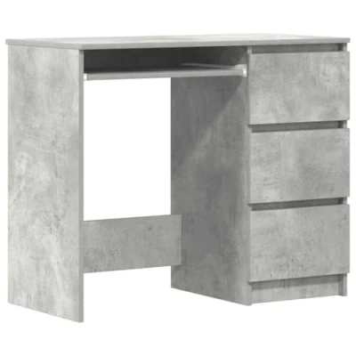 Imagen de vidaXL Escritorio de Ordenador Despacho Ejecutivo Oficina Estudio Robusto Estable Simple Alta Calidad Contrachapada Gris Hormigón 90x45x76 cm
