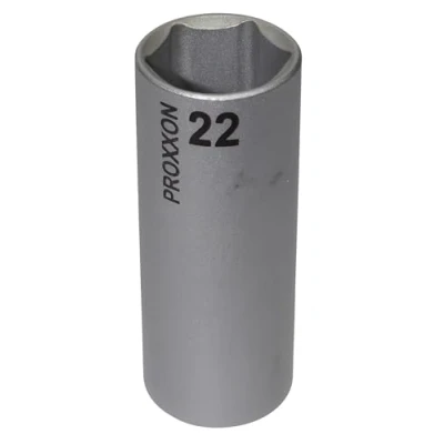 Imagen de Proxxon 23 366 Vasos Largos de 1/2&quot;, Tamaño 22mm, Longitud Total 79mm