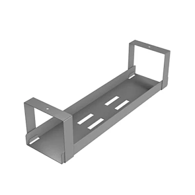 Imagen de D Line, Bandeja portacables para usar debajo del escritorio, Cesta regletas, Autoadhesiva o de fijación con tornillos, Recupere el espacio perdido y manténgalo ordenado Color gris
