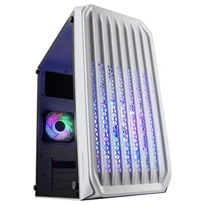 Imagen de CAJA MICROATX COMPACTA MARS GAMING MC S2 WHITE FRONTAL CON VENTILADOR FRGB VENTANA LATERAL SIN FUENTE DE ALIMENTACION