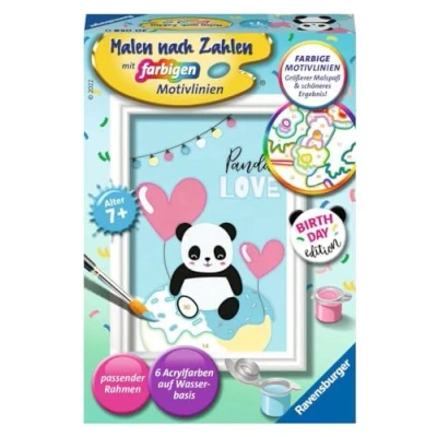 Imagen de Ravensburger 20058 CreArt Love Pintura por números Panda para niños a Partir de 7 años, Multicolor, Mittel