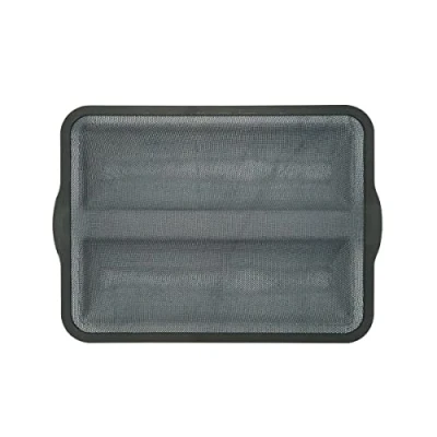 Imagen de Zenker 685545 molde para varita de silicona, fibra vidrio, placa varilla, barra pan, nailon, gris, 36 x 26 2,5 cm