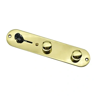Imagen de KAISH Placa de Control totalmente cargada Pre Wired 3 Way Plate con arnés cableado para Fender Tele/Telecaster Gold