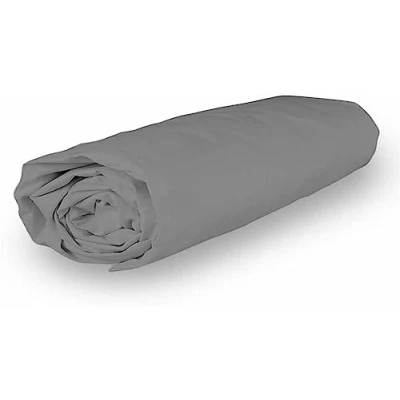 Imagen de Soleil d&#039;ocre PERCALE Bajera ajustable de algodón, Gris, 200 x cm