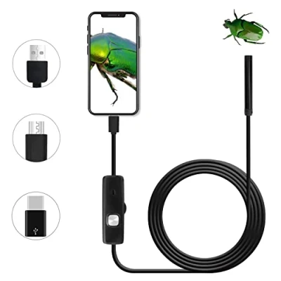 Imagen de QiCheng&amp;LYS cámara de inspección inalámbrica, endoscopio WiFi Impermeable 1200P Serpentina Alta definición, Adecuada para teléfonos Inteligentes Android e tabletas(2 m)