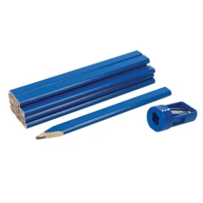 Imagen de Silverline Tools 250227 Lápices para carpintero y sacapuntas, 13 piezas
