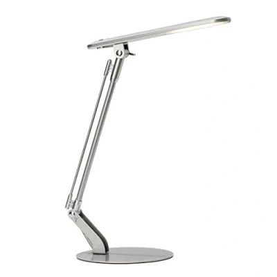 Imagen de BRILLIANT Lámpara Brendan de escritorio LED titanio 1x 6W integrado (SMD), (680lm, 4100K) Escala a ++ E Interruptor presión en la cabeza