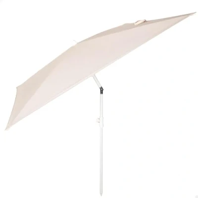 Imagen de AKTIVE Sombrilla terraza rectangular 180 x 145 cm beige, 4 varillas, mástil inclinable, protección UV30, estructura de acero resistente, optima para balcones, jardines y exteriores (61145)
