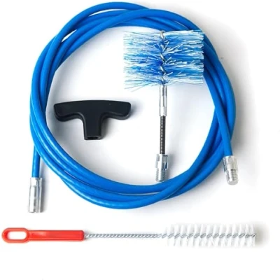 Imagen de Kit 3 metros + scovolo Flex 80 mm Limpieza Estufa de pellets tubo caña liberación con Curve