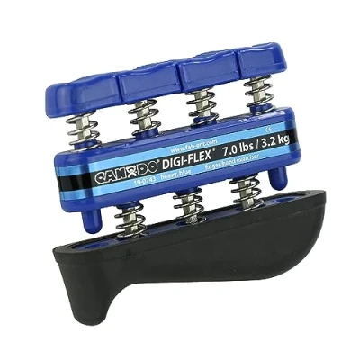Imagen de Cando W51122 Digi Flex Aparato Para Ejercitar dedos y Manos, 3,2 kg, Peso Total 10,5 Azul/Pesado
