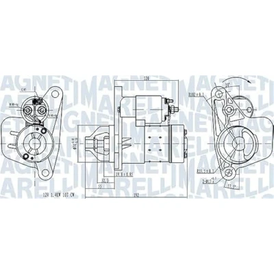 Imagen de MAGNETI MARELLI 063721418010 Motor de arranque 12 1,4 10 RENAULT: LAGUNA 3, CLIO GRAND SCENIC NISSAN: Qashqai / Qashqai+2 I, X Trail