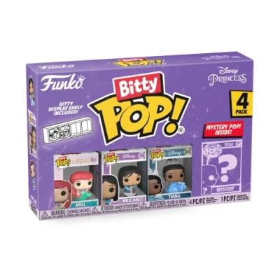 Imagen de Funko Bitty POP! Disney Princesa Ariel 4 Paquete Incluye Ariel, Mulan, Tiana, And A Mystery Figure Y Una Mini Figura Misteriosa De Sorpresa 2.3 Cm Figuras Miniaturas Coleccionables