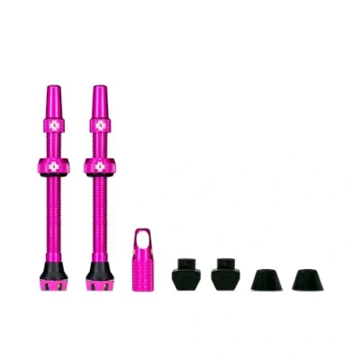 Imagen de Muc Off Set de Válvula Presta para Tubeless, Rosa, 44 mm Bicicleta Sin Fugas Con Herramienta Extracción Núcleo Integrada