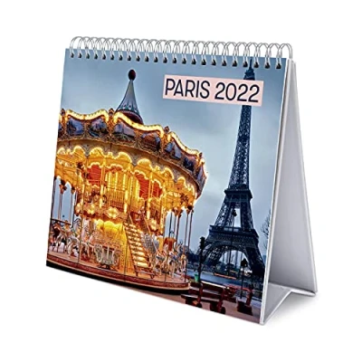 Imagen de Grupo Erik Calendario escritorio Deluxe 2022 Paris sobremesa ciudades mesa anual oficina (CS22026)