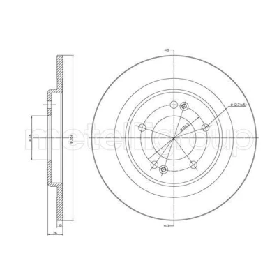 Imagen de Disco de freno METELLI 23 1441C