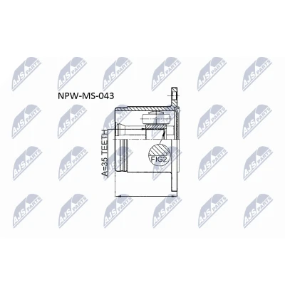 Imagen de Juego de articulación, semi eje NTY NPW MS 043