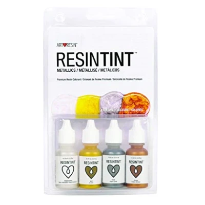 Imagen de ResinTint Pigmento líquido, no tóxico, inflamable, metálico, paquete de 4