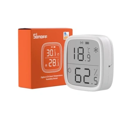 Imagen de SONOFF SNZB 02D ZigBee LCD Sensor Inteligente de Temperatura y Humedad,Termómetro Higrometro Digital para Interior,Compatible Alexa/Google Home,SONOFF Hub Requerido (1PCS)