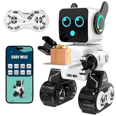 Imagen de anysun Robot de Juguete para Niños, Smart RC Robots con Toque, Aplicación y Control Remoto, Programable, Camina, Baila, Canta, Habla, Regalo Ideal Niños Niñas