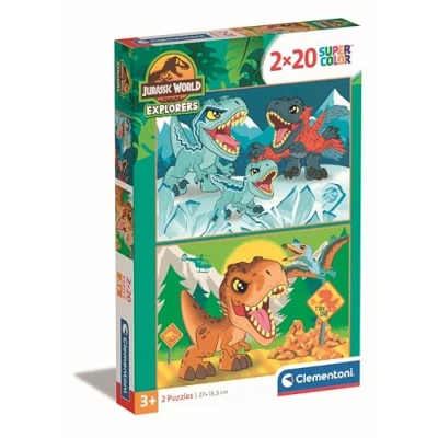Imagen de Clementoni puzzle 2x20 jurassic world