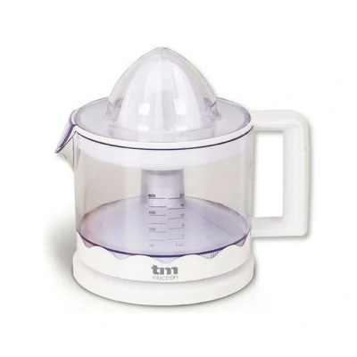 Imagen de TM Electron TMPEX002 Exprimidor de cítricos eléctrico para zumo con regulador pulpa y fácil limpieza, 30 W, color blanco