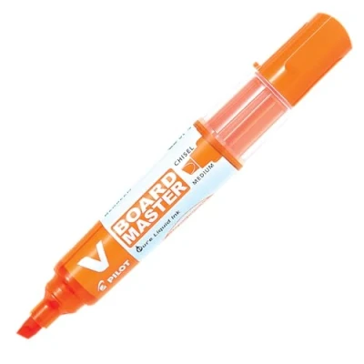 Imagen de Pilot Lote de 12 rotuladores pizarra blanca V Board Master biselado recargable naranja