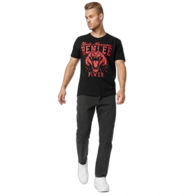 Imagen de Benlee Normale Passform Tiger Power Camiseta estampada, Hombre, Talla: 3XL, Black red
