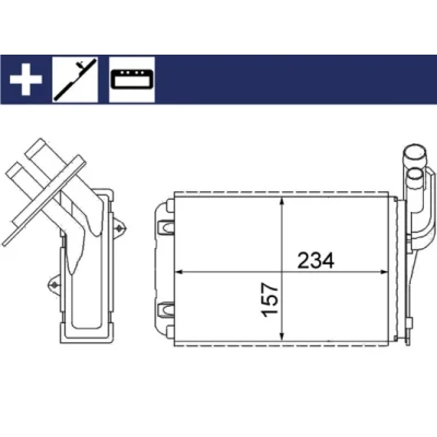 Imagen de MAHLE ORIGINAL AH 99 000S Radiador de Calefaccion con accesorios, sin junta recubrimiento, piezas montaje, placa intermedia norauto,