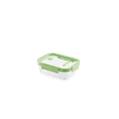 Imagen de Lékué Recipiente hermético de vidrio para conservar/congelar alimentos, 1050 ml, rectangular