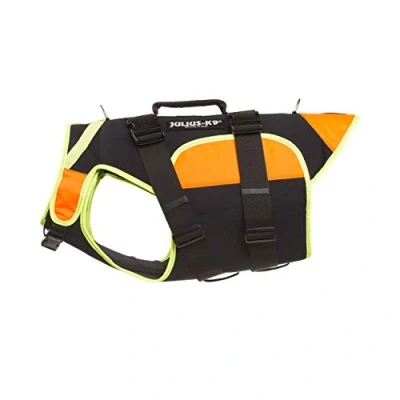 Imagen de Julius K9 16SWM IDC NE XL Arnés de perro multifuncional IDC, XL, Negro y Naranja Neón