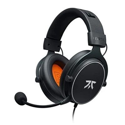 Imagen de Fnatic React Auriculares Gaming para Videojuegos, Sonido estéreo preciso, Micrófono Desmontable, Controladores de 53 mm, Marco Metálico, Conector 3.5 mm [PC, PS4, PS5, Xbox One, Series X]