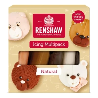Imagen de Multipack Pâte à sucre Couleurs Naturelles 5 x 100g